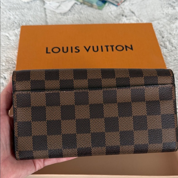 Louis Vuitton Damier Ebene Checkered Continental Wallet - Dark Brown/Chocolate - Picture 3 of 3